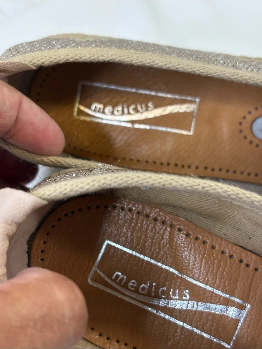 MEDICUS Champagne Slip-On Espadrille Sneakers SZ 36 / SZ 6 MADE IN SPAIN